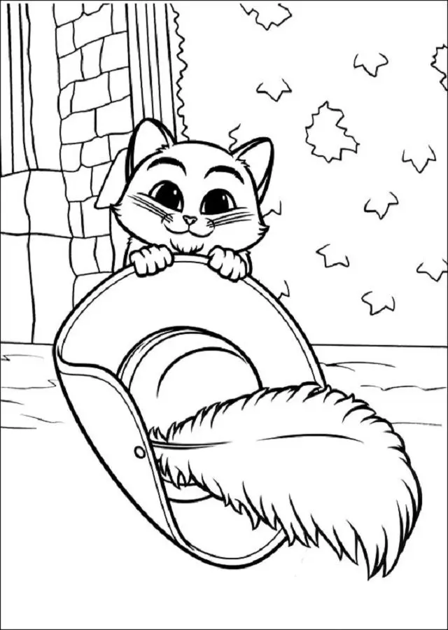 el gato con botas dibujo para colorear - Qué significa el símbolo del gato con botas