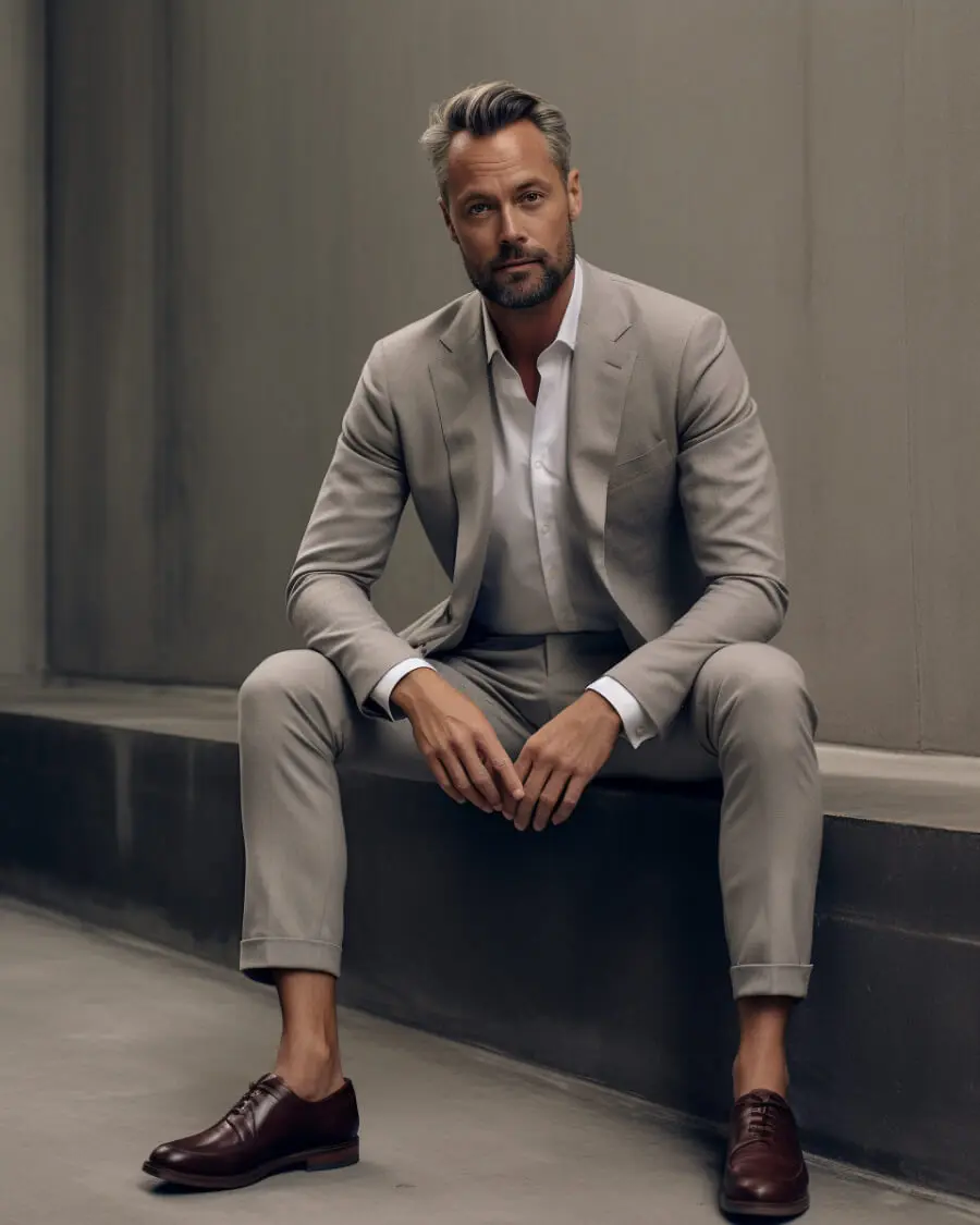 Zapato marrón con traje gris: Guía definitiva para un look impecable - Qué zapatos le quedan a traje gris zapato marrion con traje gris - Qué zapatos le quedan a traje gris